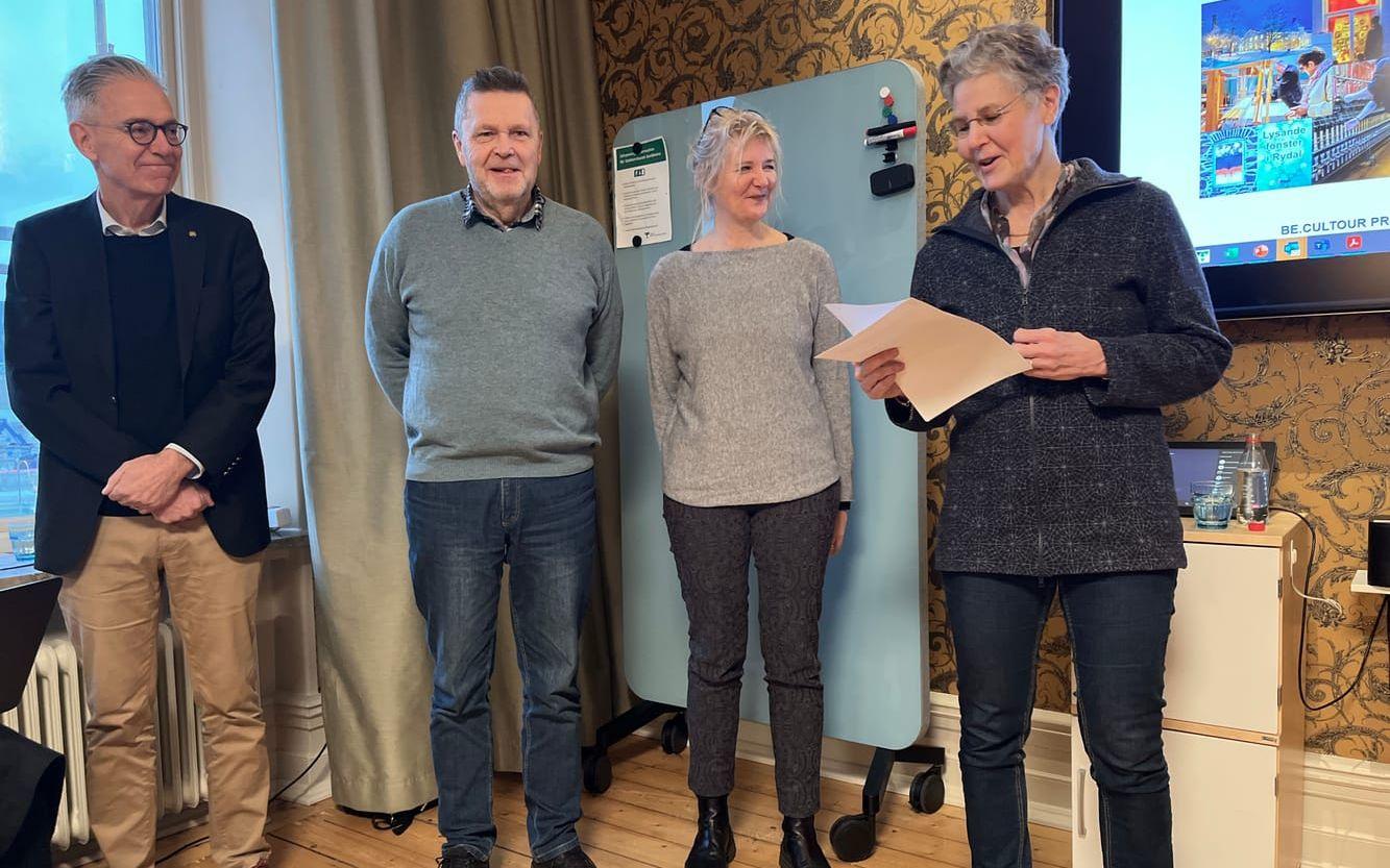 Peter Albinson, Rolf Danielsson, Julia Calver och Christina Shearer presenterade förslaget för Rydal.