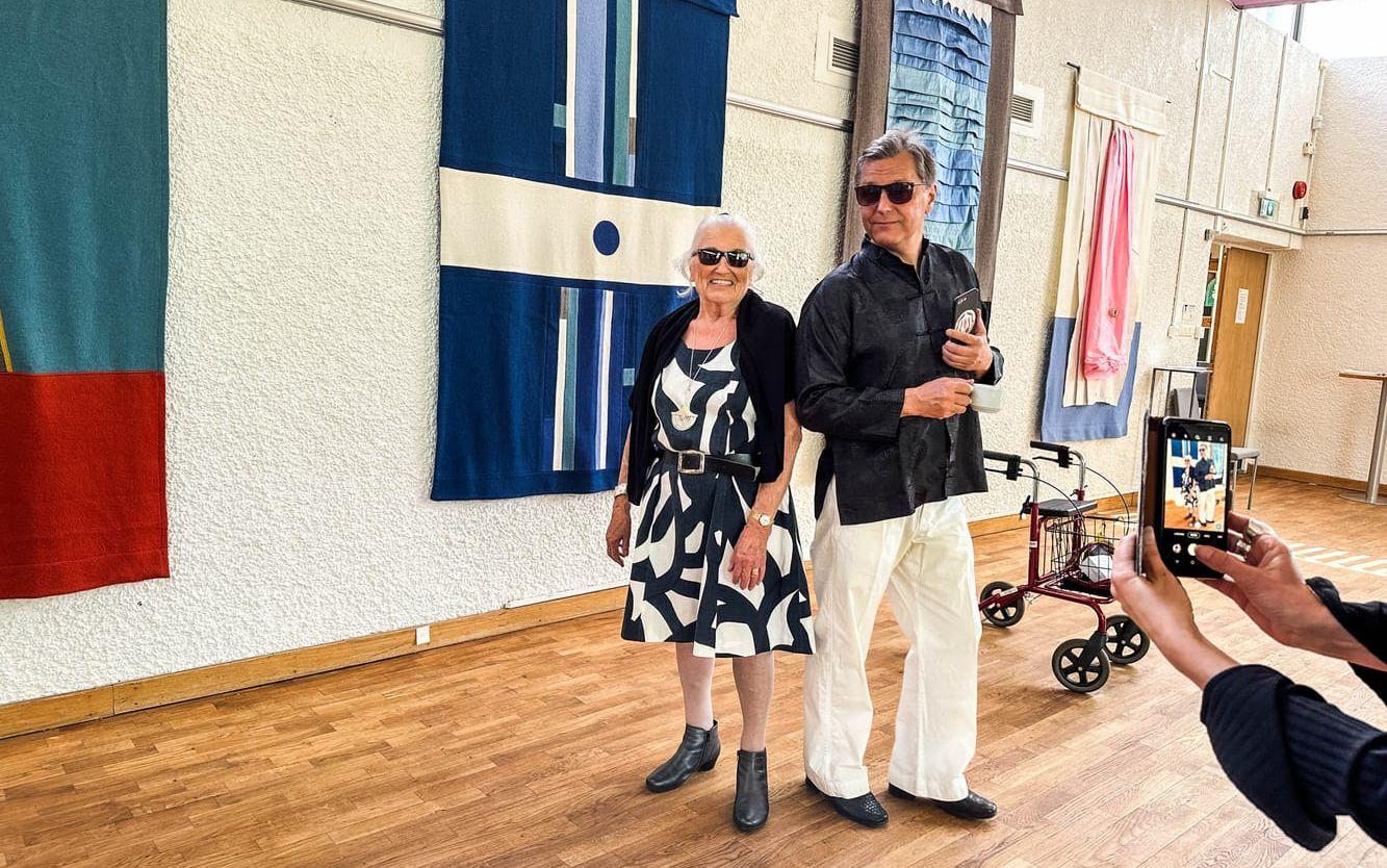 Väverskans dag firades i Marks kommun. Bland annat marscherade Mark Symphonic Band och Laila och Marcel Tuores ställde ut textilkonst.